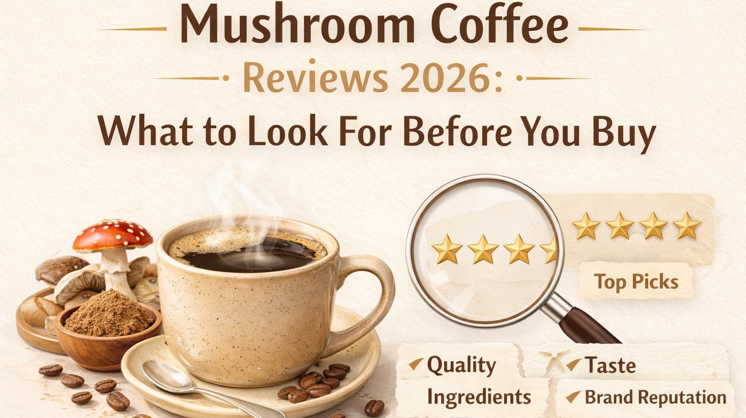 Mushroom Coffee Reviews: What to Look For (+ Ours)