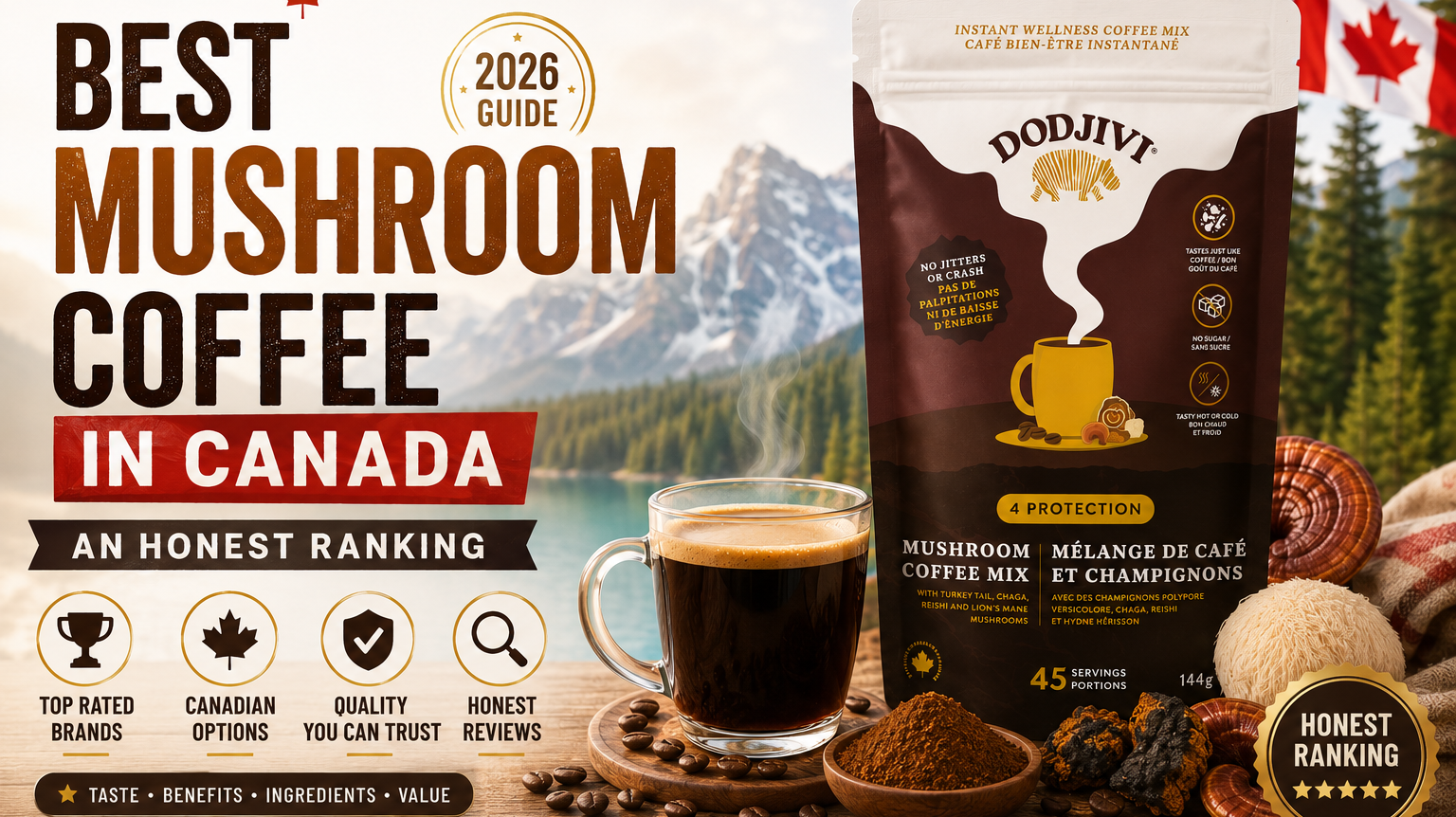 Best Mushroom Coffee in Canada (2026): An Honest Ranking