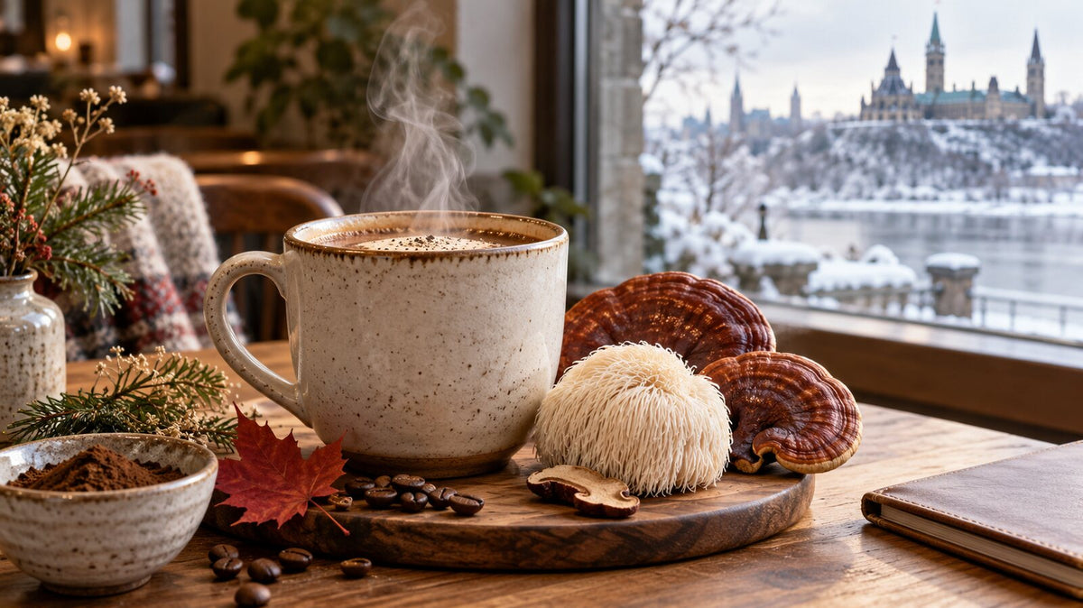 Café aux champignons au Canada avec Reishi et Lion's Mane