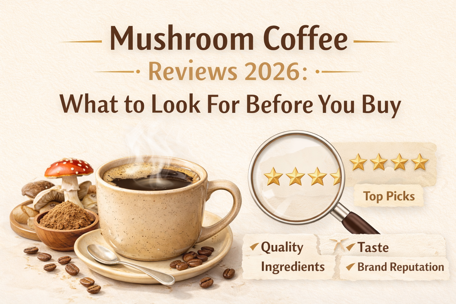 Mushroom Coffee Reviews: What to Look For (+ Ours)