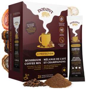 Mushroom Coffee Mix, Instant 4 Protection<span> Immunity & Focus Blen with Organic Lion's Mane, Reishi, Chaga & Turkey Tail</span>